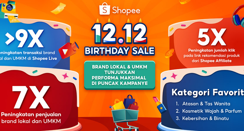 Momen Euforia Shopee 12.12 Birthday Sale: Brand Lokal dan UMKM Sukses Tingkatkan Penjualan Hingga 7 Kali Lipat