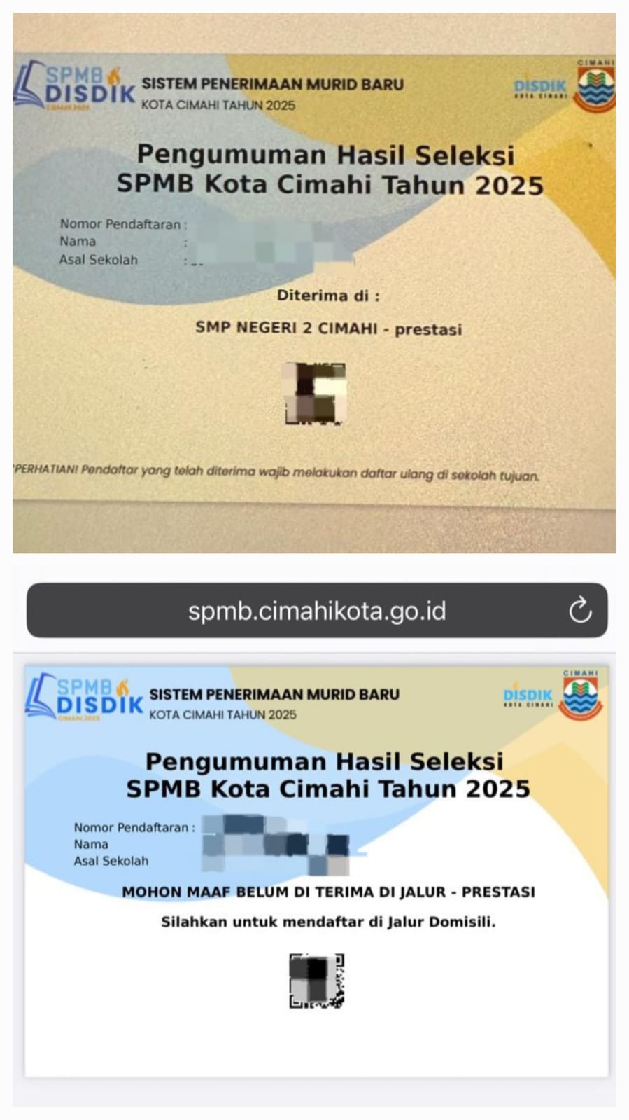 Status Calon Siswa Diterima Tiba-Tiba Berubah Ditolak, Sistem SPMB Cimahi Dipertanyakan