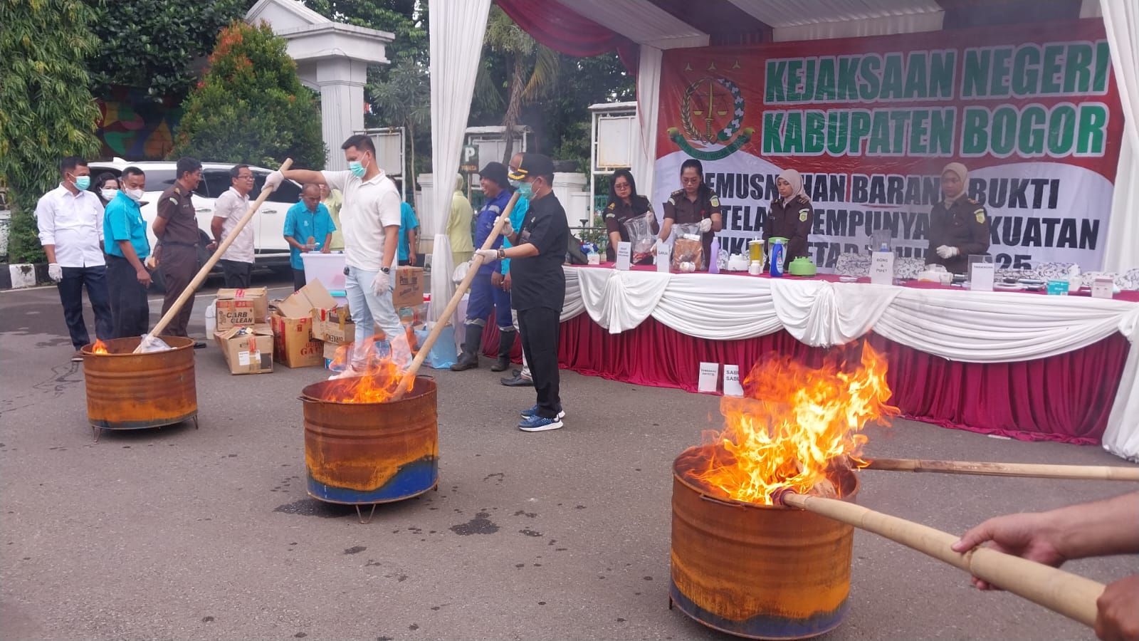 Oktober hingga Desember, Kejaksaan Negeri Kabupaten Bogor Musnahkan Narkotika hingga Sajam