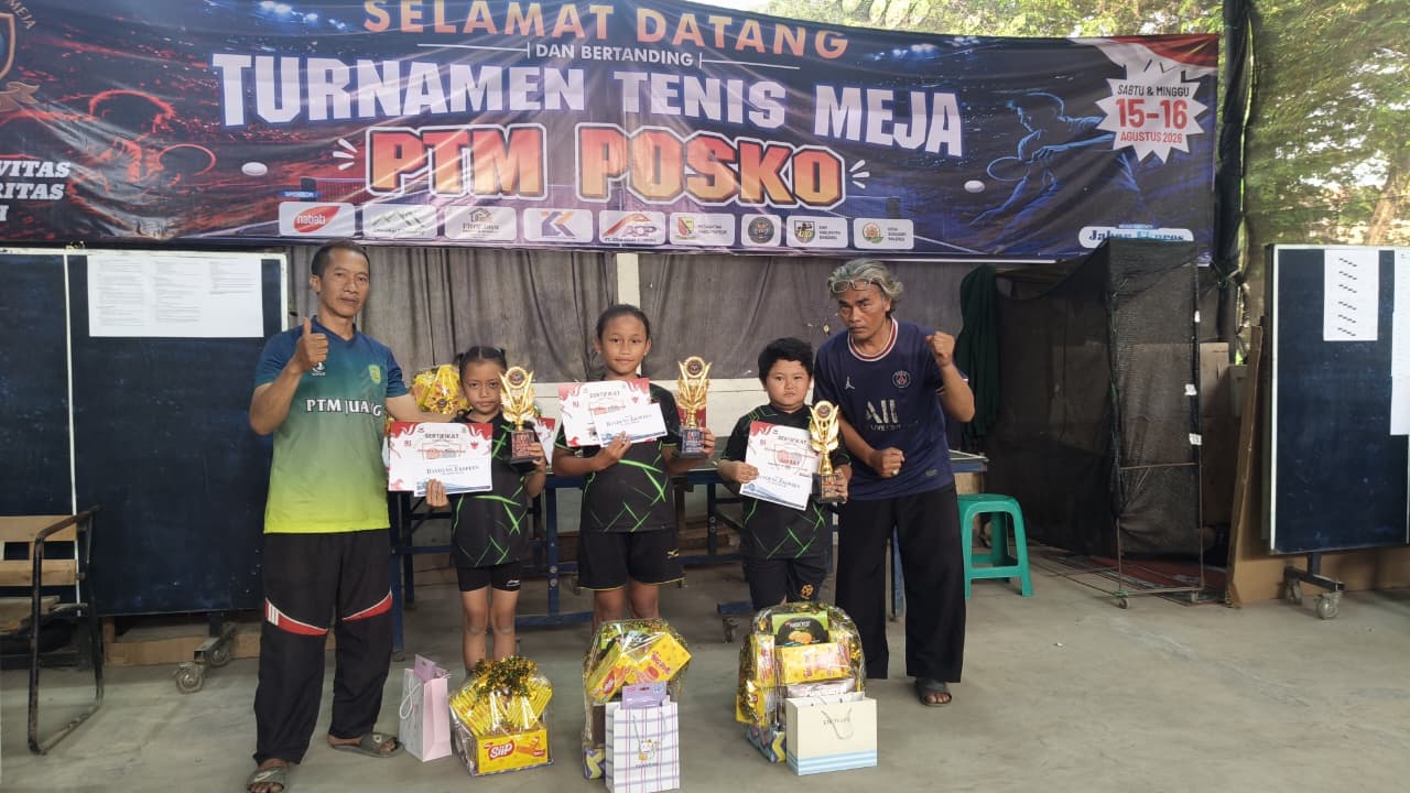 PTM POSKO Sukses Gelar Turnamen Internal Tenis Meja, Kategori Dewasa dan U-8