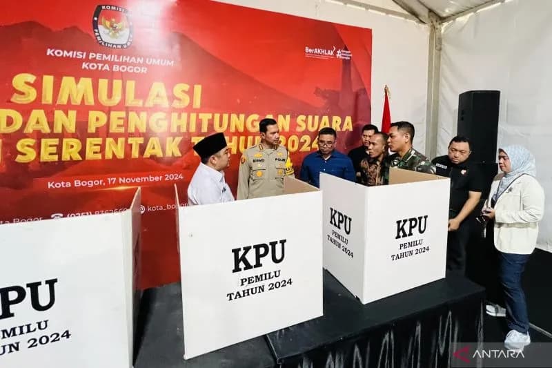 KPU Kota Bogor Menggelar Simulasi Pemungutan dan Penghitungan Suara Pilkada