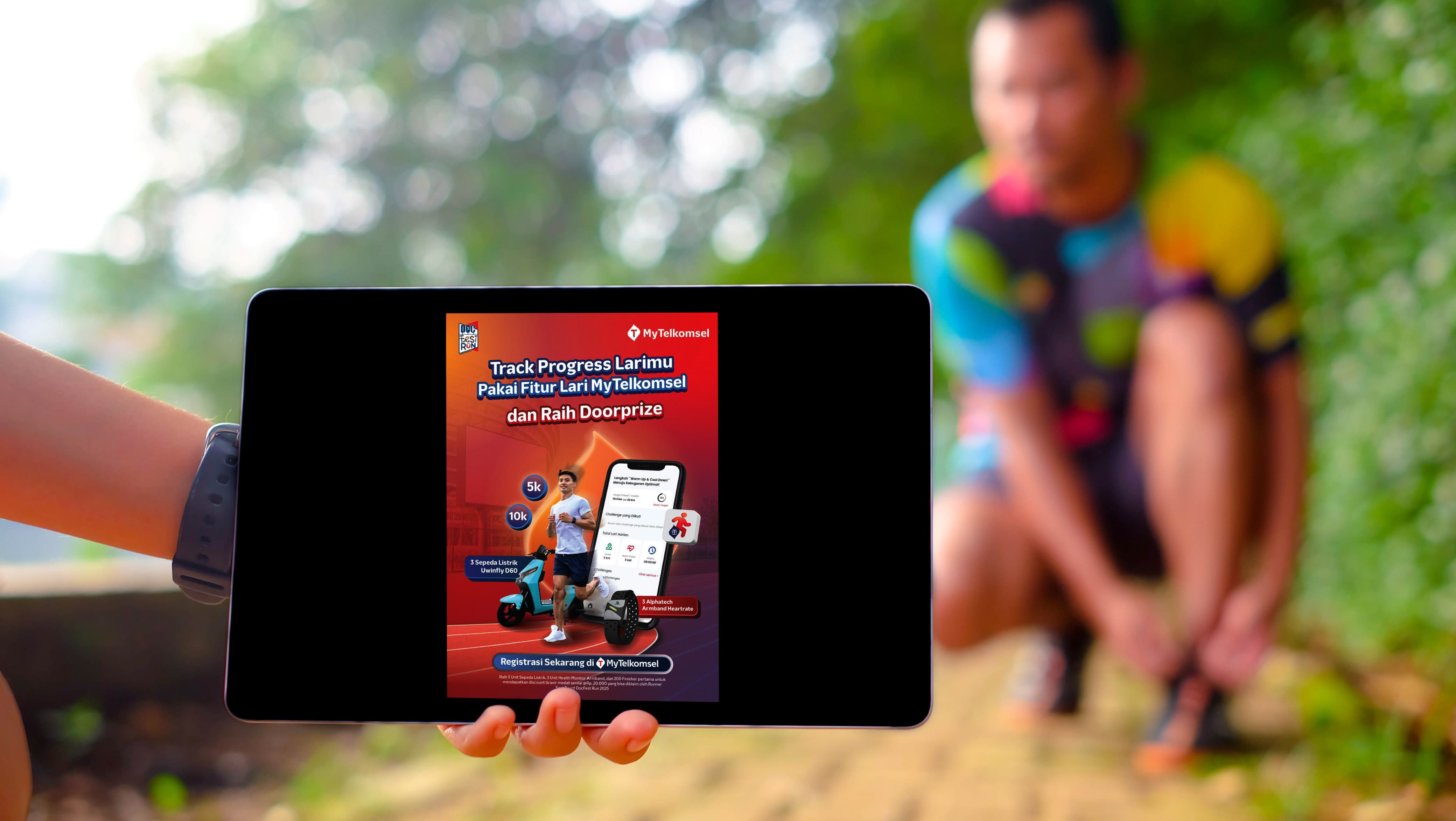 Telkomsel Gelar Pengalaman Digital Sehat pada DocfestRun 2025, Ajak Peserta Gunakan Fitur Lari di MyTelkomsel