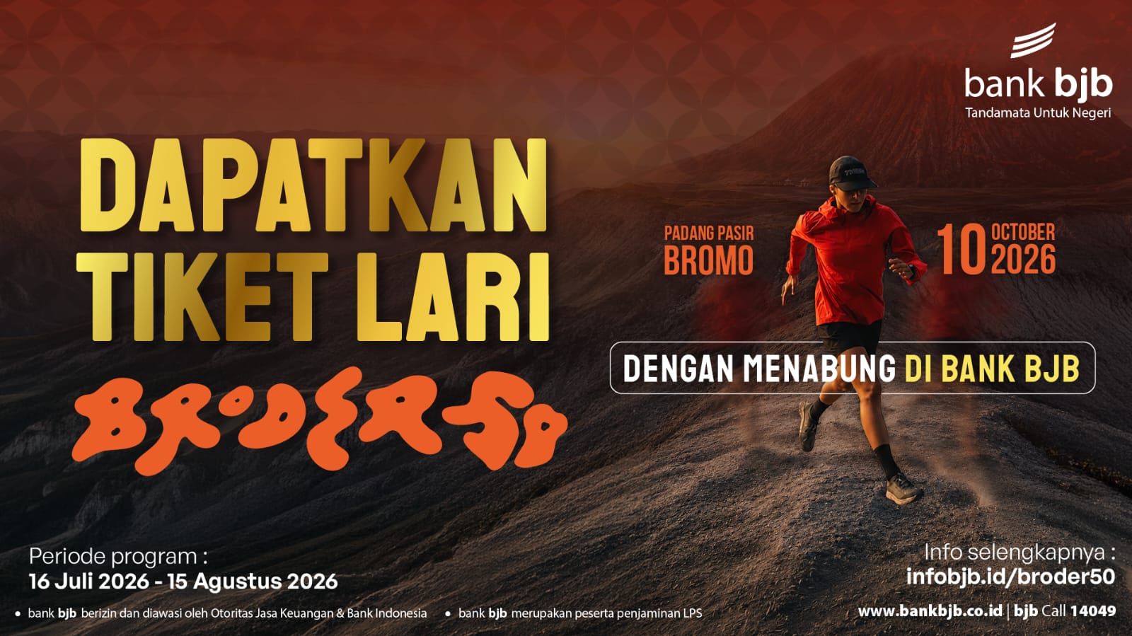 Buka Tabungan di bank bjb, Raih Kesempatan Berlari di BRODER50 2026   