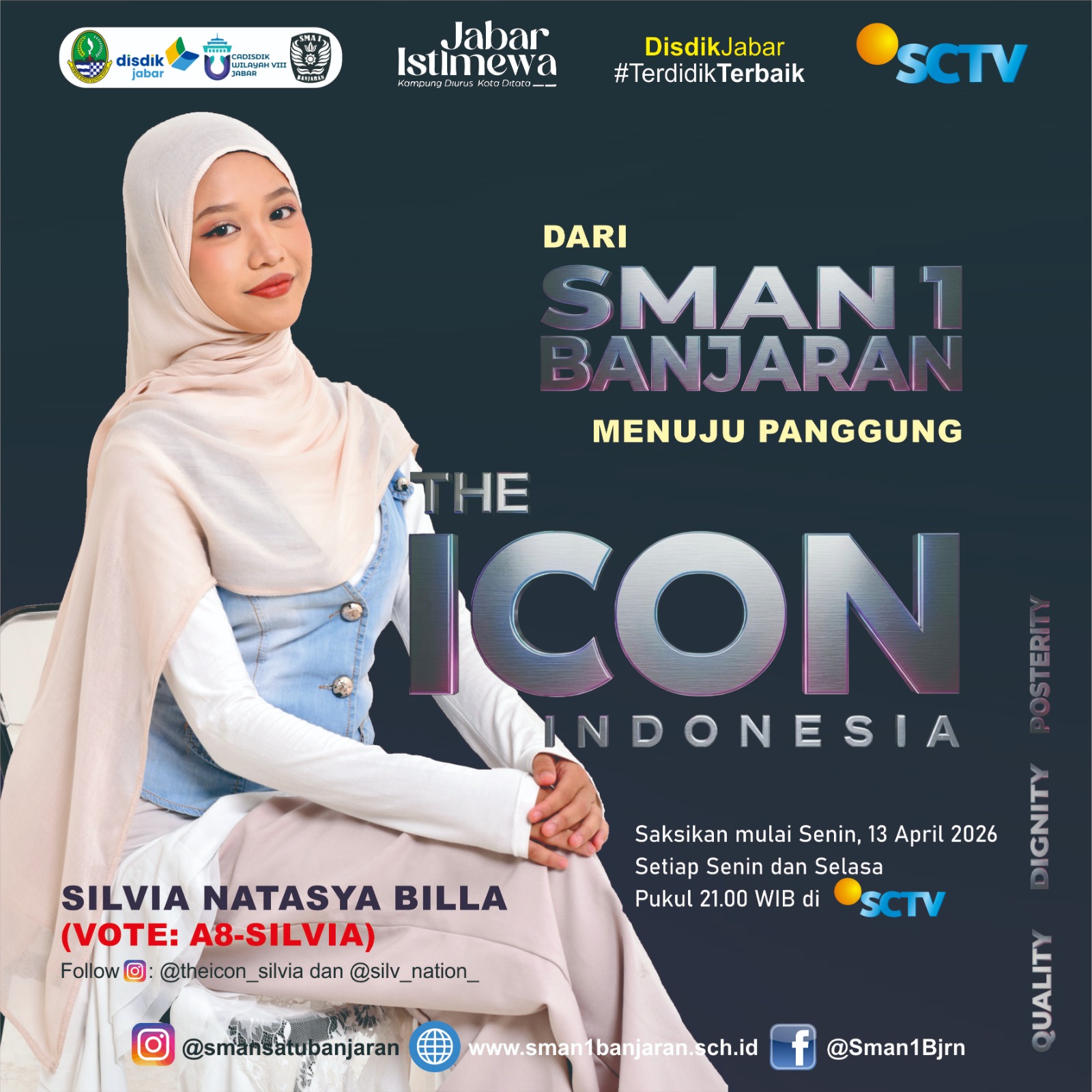 Silvia Natasya Billa dari SMAN 1 Banjaran Menuju Panggung The Icon Indonesia 
