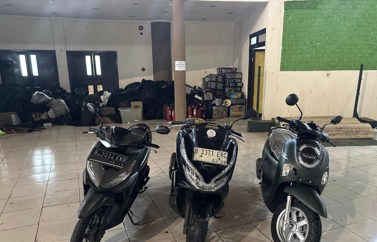 Polres Bogor Amankan 3 Unit Motor dan 1 Senjata Tajam yang Diduga Milik Geng Motor