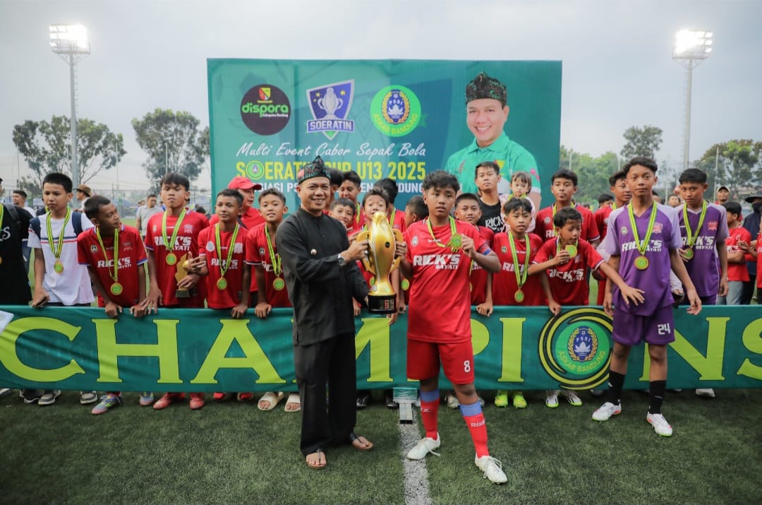 Rick's Sayati Juara Soeratin Cup 2025, Bupati Bandung: Banyak Bibit Pesepakbola Hebat