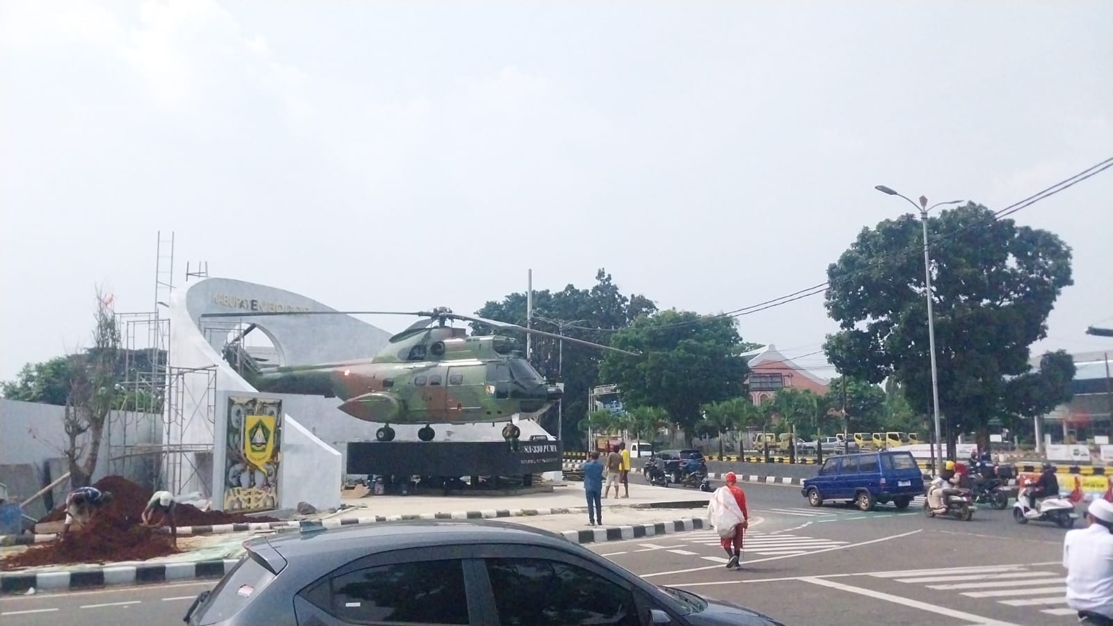 Helikopter di Simpang Jalan Jenderal Soedirman Kabupaten Bogor, DPKPP Sebut Hasil Kolaborasi