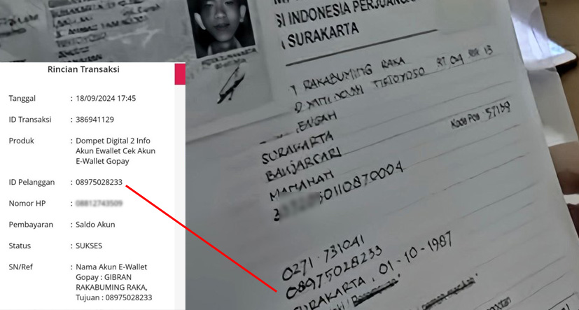 Viral Nomor HP Fufufafa Sama dengan Data Kontak Gibran di Berkas Pencalonan Wali Kota Solo