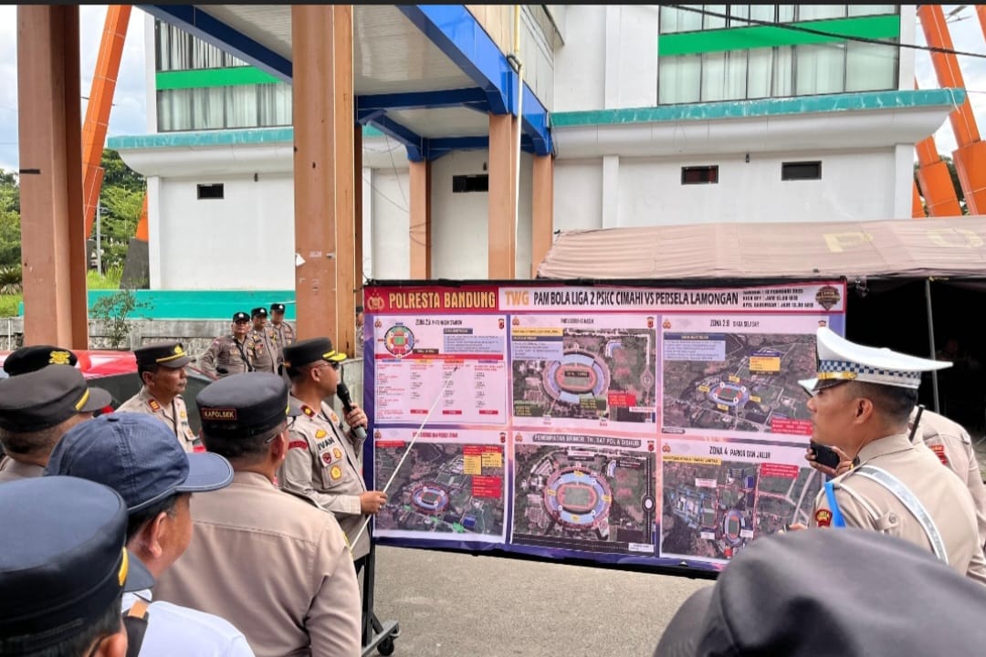 Pengamanan Liga 2 di Stadion Si Jalak Harupat, Polresta Bandung Kerahkan 188 Personel Gabungan