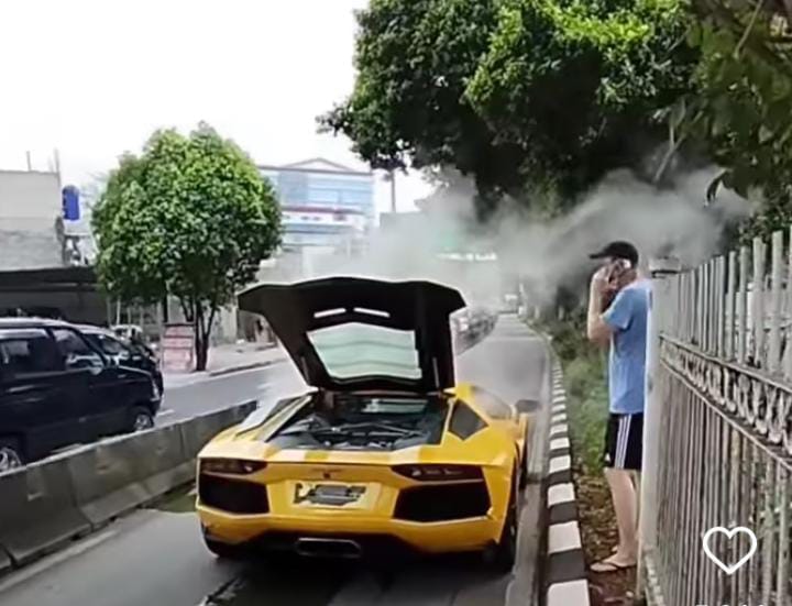 Kronologi Lamborghini Mogok Kena Tilang Polisi 