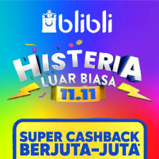 Blibli  Promo Histeria 11.11, Banyak Jenis Jangan Sampai Ketinggalan!