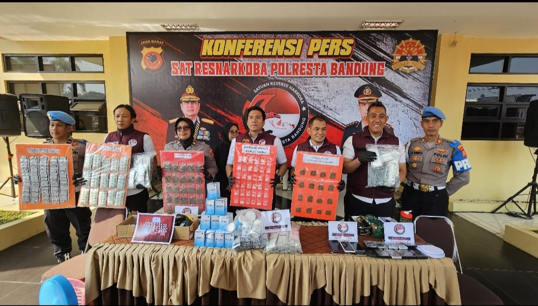 Polresta Bandung Ungkap 105 Kasus Narkoba dan Obat Keras Ilegal: Amankan 116 Tersangka 