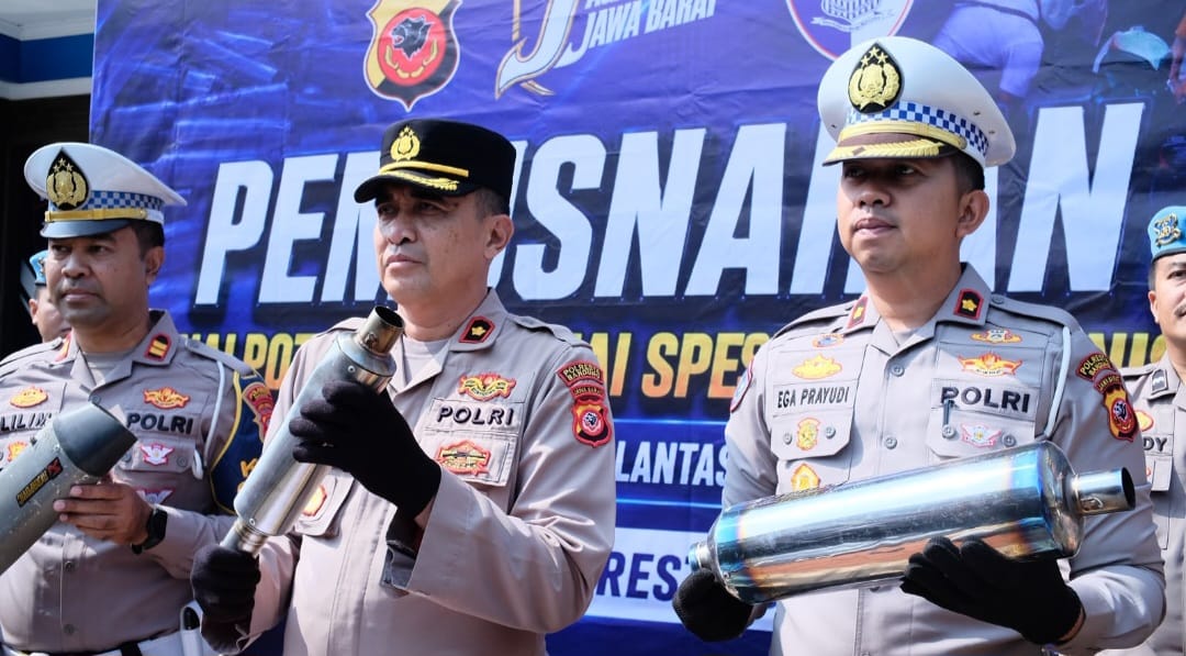 Tegas! Polresta Bandung Tindak 1.589 Motor Knalpot Brong dalam Sebulan