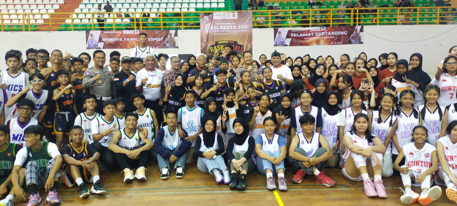 Jaring Bibit Atlet Berbakat, Polresta Bandung Gelar Turnamen Bola Basket Tingkat Nasional