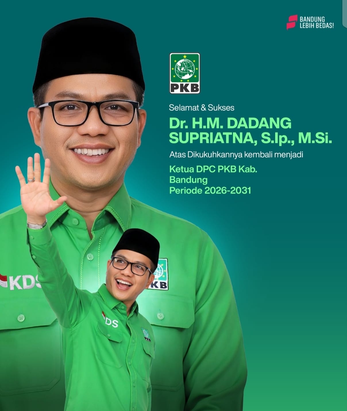 Sukses Menangi Pileg 2024, KDS Kembali Pimpin PKB Kabupaten Bandung 