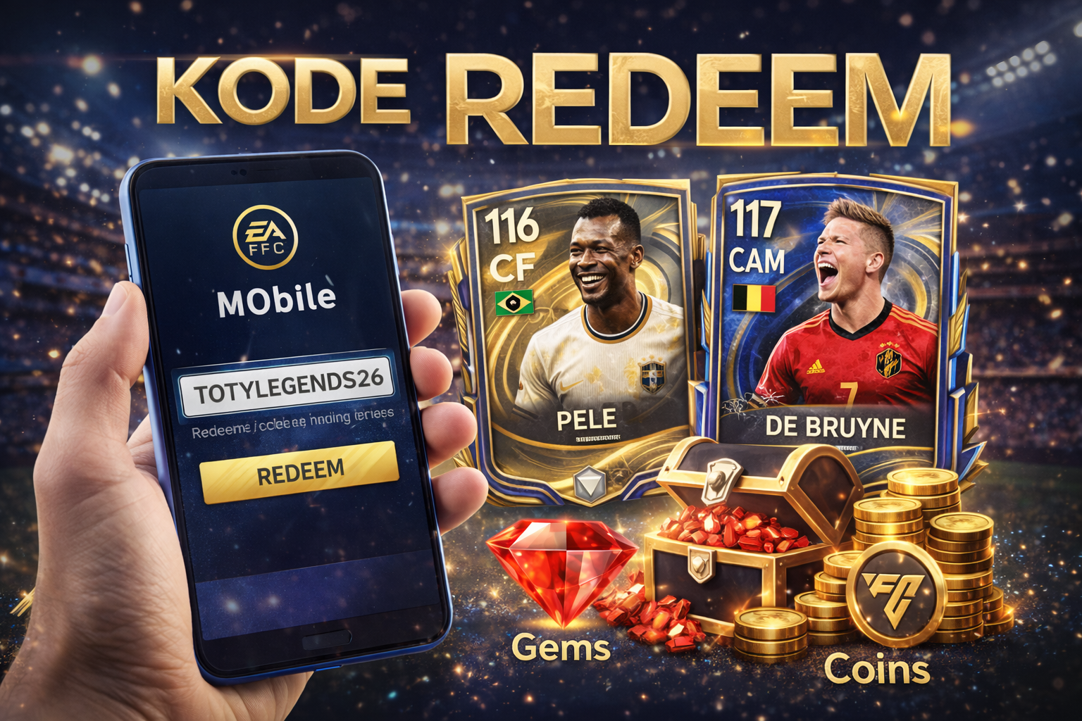 Daftar 25 Kode Redeem FC Mobile 20 Maret 2026, Bisa Dapat Player OVR 100+ Gratis!