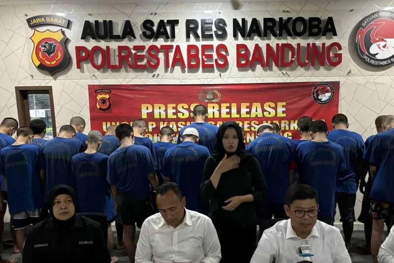 Polrestabes Bandung Ringkus 31 Pengedar Narkoba Sepanjang Bulan Oktober 2024