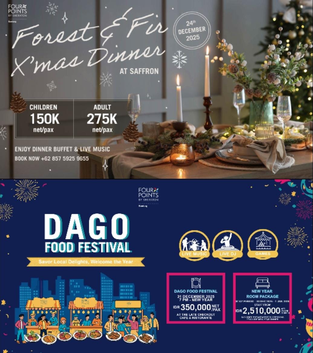 Four Points by Sheraton Bandung Suguhkan Dua Perayaan Akhir Tahun, Mulai dari Tema 'Forest & Fir X’mas Dinner'