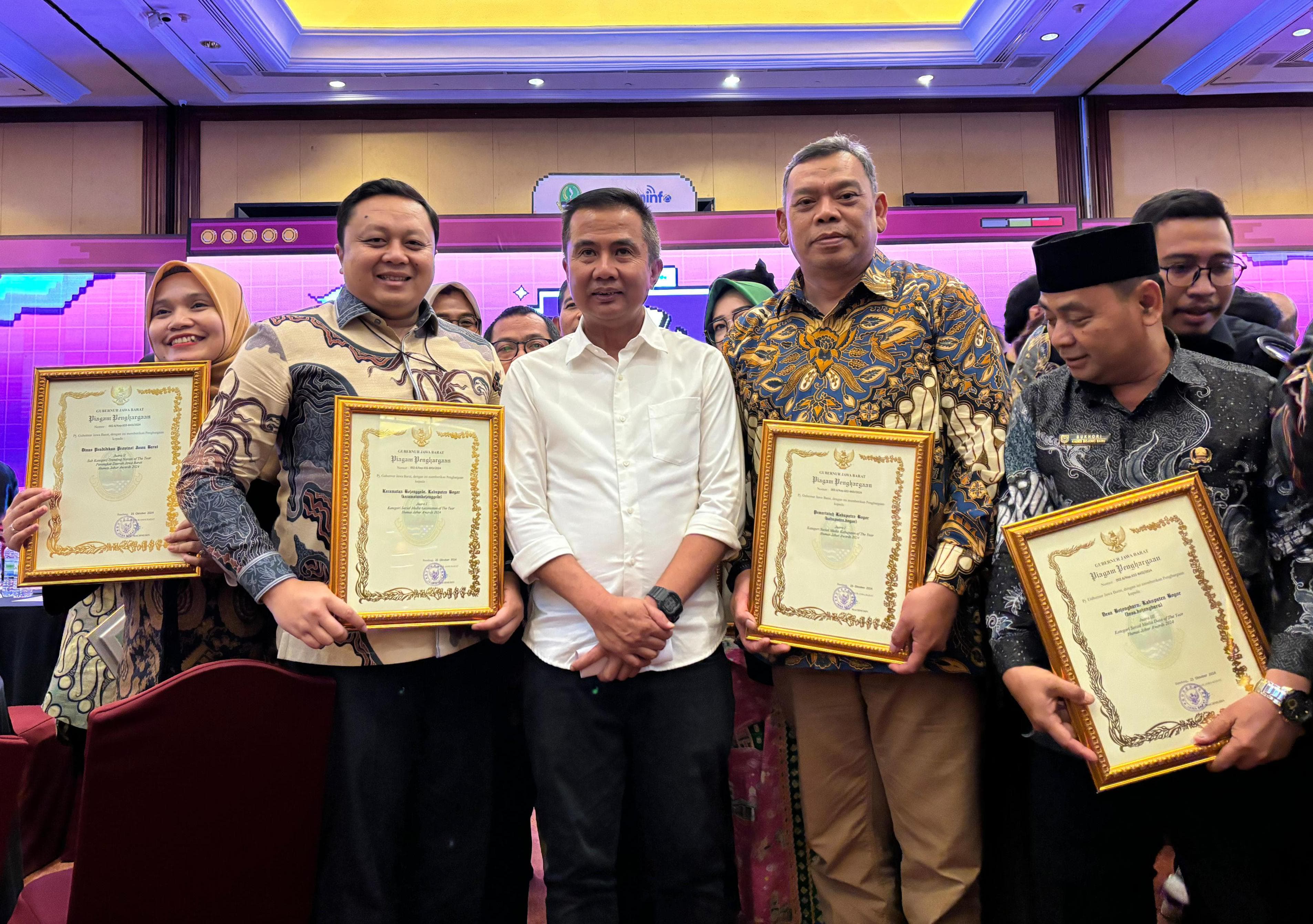 Pemkab Bogor Borong Dua Penghargaan Bergengsi di Humas Jabar Award 2024