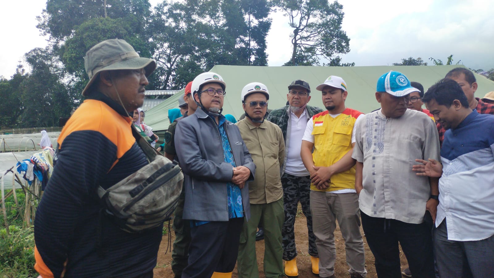 Pantau Langsung Proyek Tanggap Darurat Gempa Cianjur, KH. Jeje Jaenudin: PERSIS Siap Bangun 1.000 Huntara