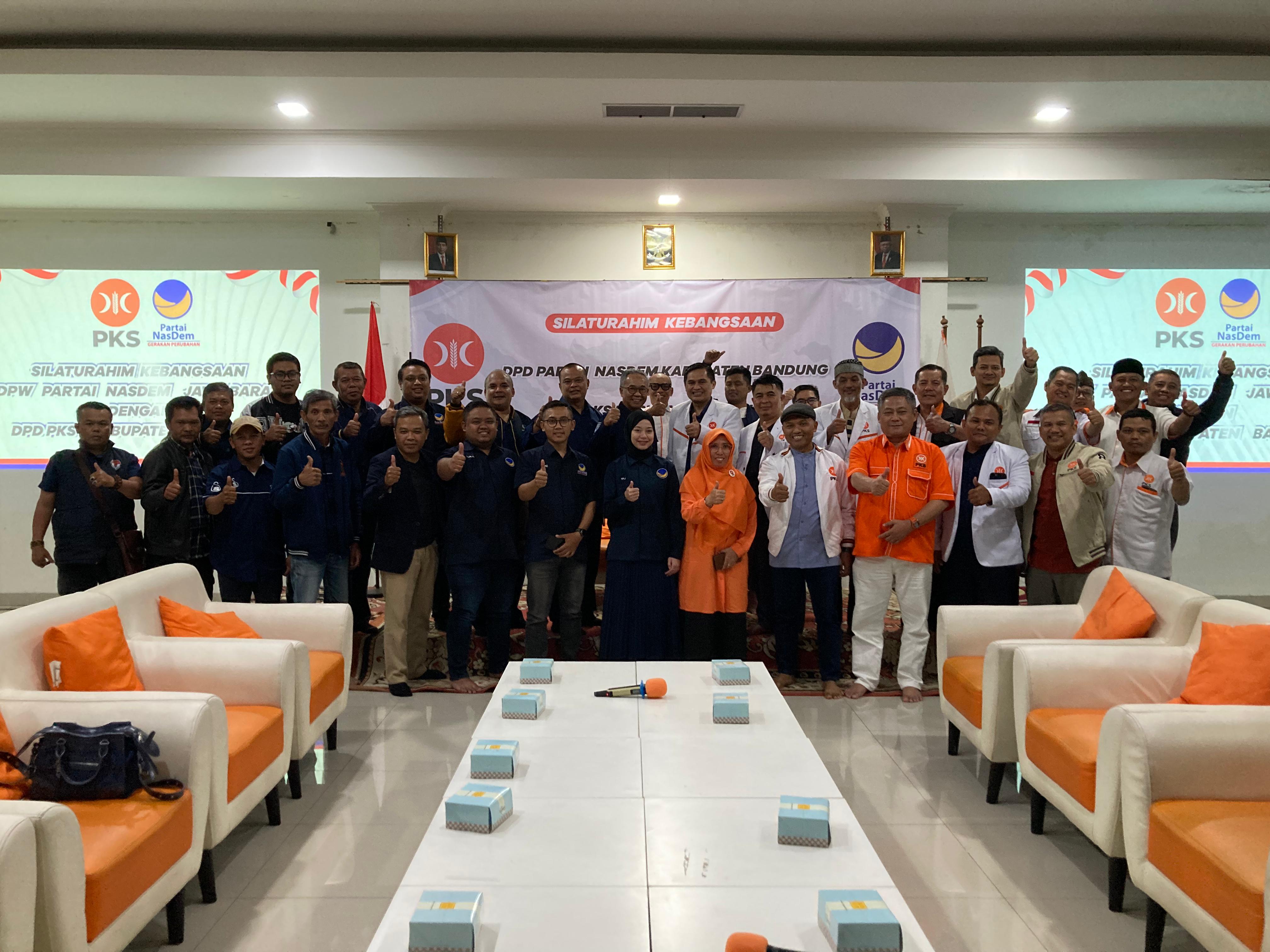 PKS Terima Kunjungan NASDEM di Kantor DPD Kabupaten Bandung