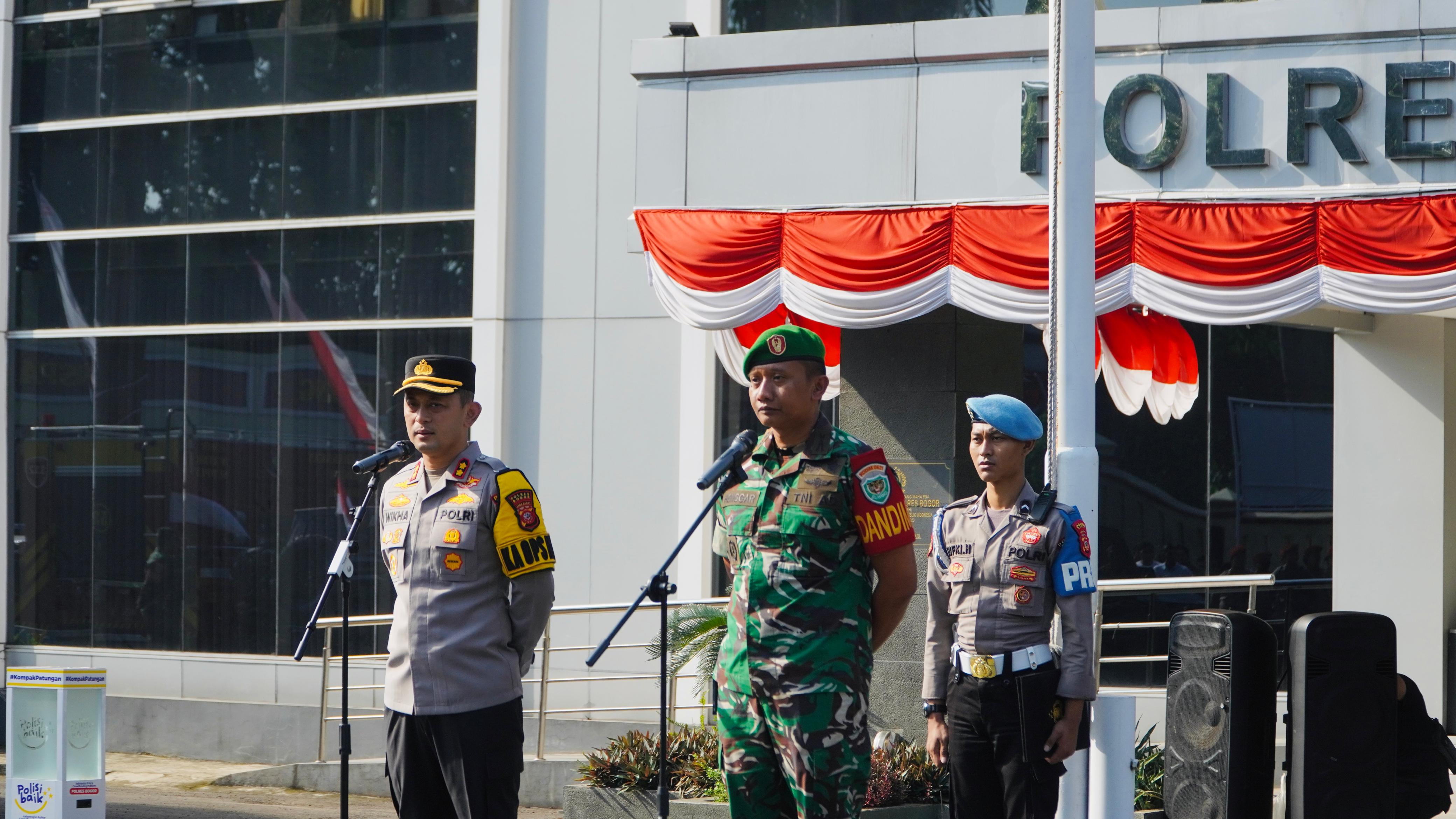 Polres Bogor bersama Kodim 0621 Kerahkan 1.600 Personel untuk Pengamanan Siaga 1
