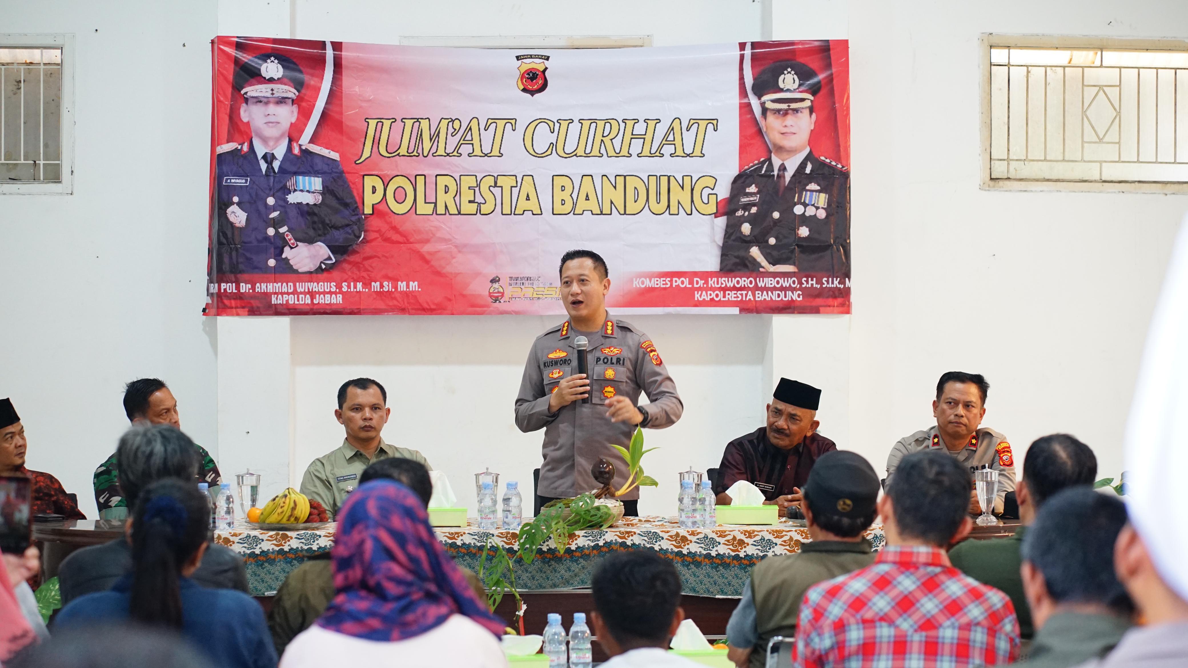 Jum'at Curhat Polresta Bandung, Warga Desa Cipagalo Keluhkan Macet di Bojongsoang