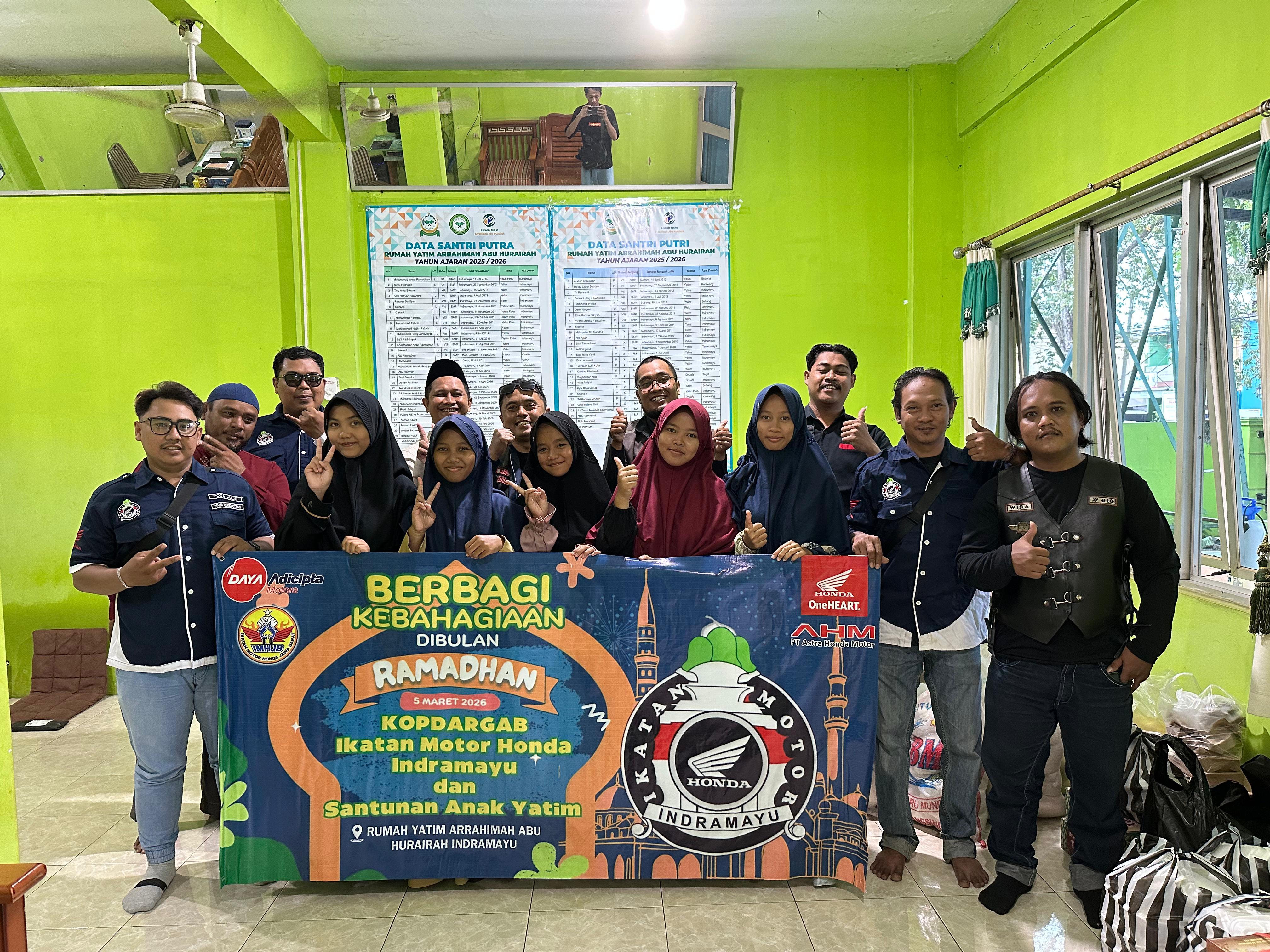  Ikatan Motor Honda Indramayu Gelar Kopdargab dan Santunan Anak Yatim