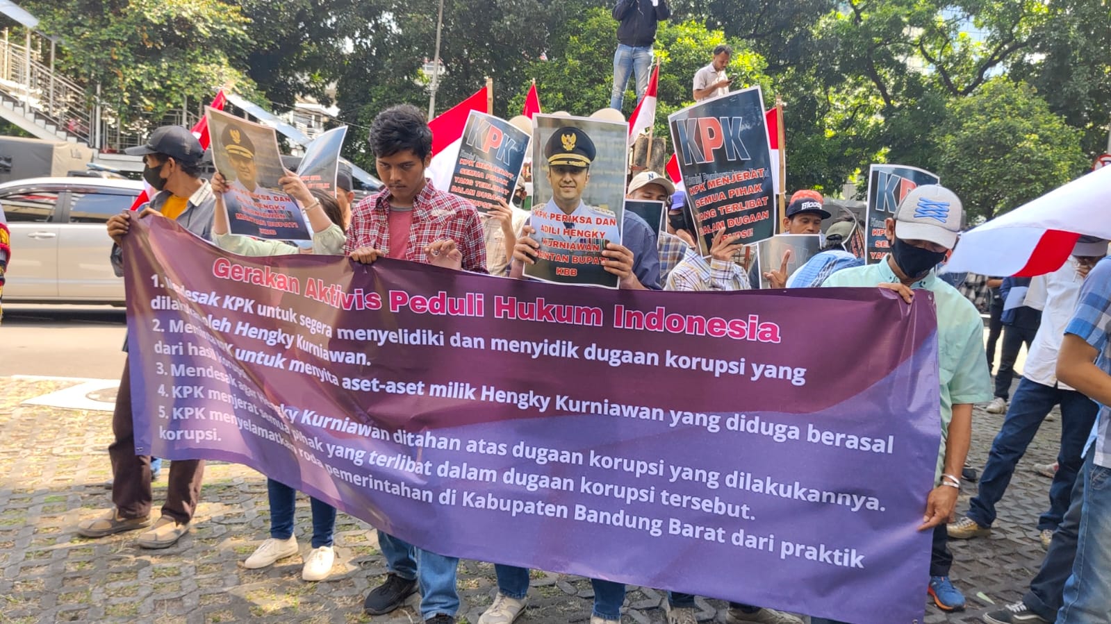 GAHPI Gelar Aksi di KPK Desak Hengky Kurniawan Diperiksa