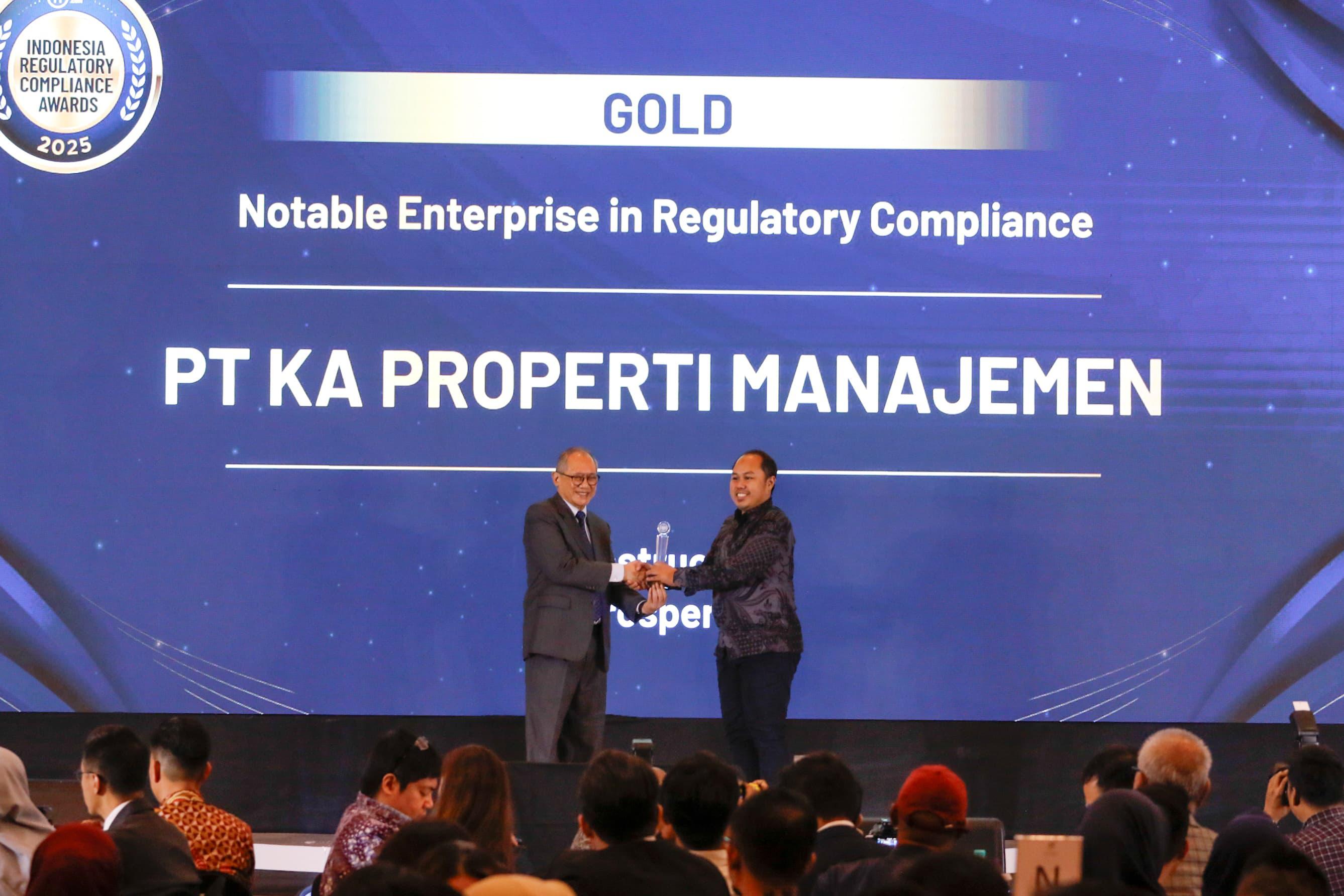KAI Properti Sabet Predikat Emas di Ajang Kepatuhan Hukum Nasional 2025