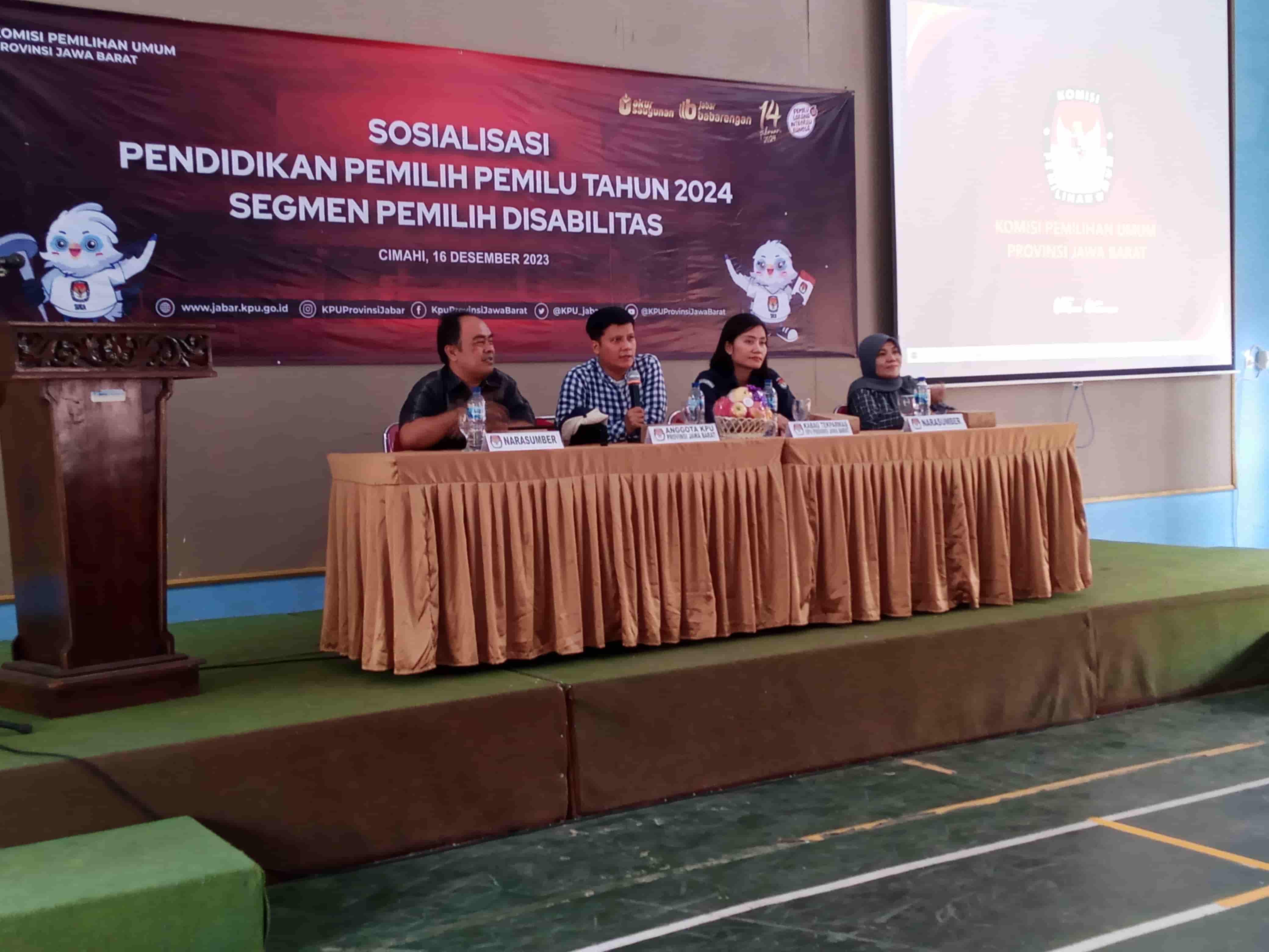 KPU Jabar Sosialisasikan Pemilu Serentak 2024 kepada Warga Disabilitas di Cimahi