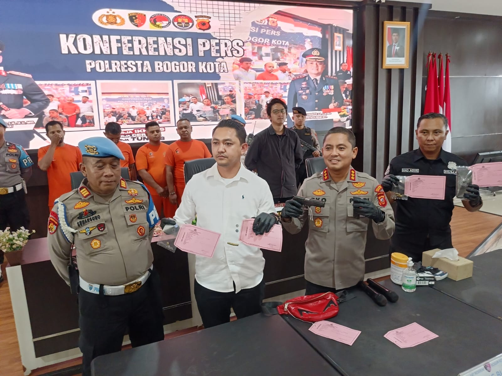 Kurang dari 24 Jam, Polresta Bogor Kota Ringkus 4 Pelaku Penembakan