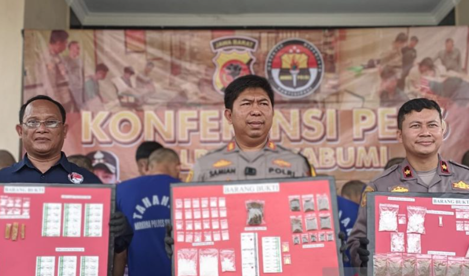 Operasi Besar Satnarkoba Polres Sukabumi Berhasil Amankan Puluhan Pengedar Narkoba