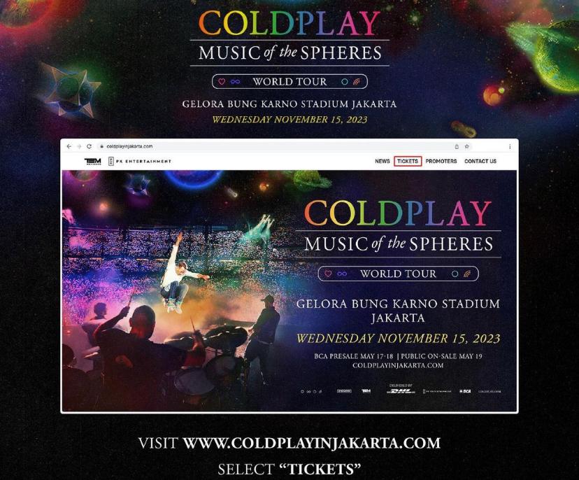 Gokil! War Tiket Konser Coldplay di Indonesia Berlangsung Sengit, Kategori Termahal Sold Out Hanya 6 Menit