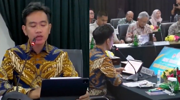 Viral Video Gibran Pimpin Rapat Sambil Baca Teks, Dihadiri Menteri Lulusan S1, S2 dan S3