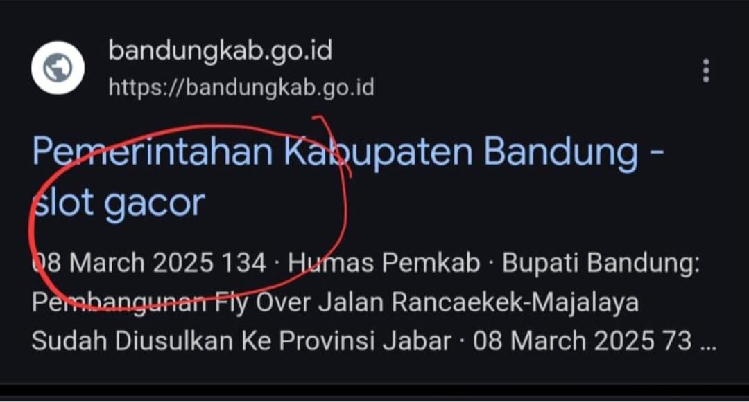 Website Resmi Pemkab Bandung Diduga Diretas: Ada Tulisan 'Slot Gacor'