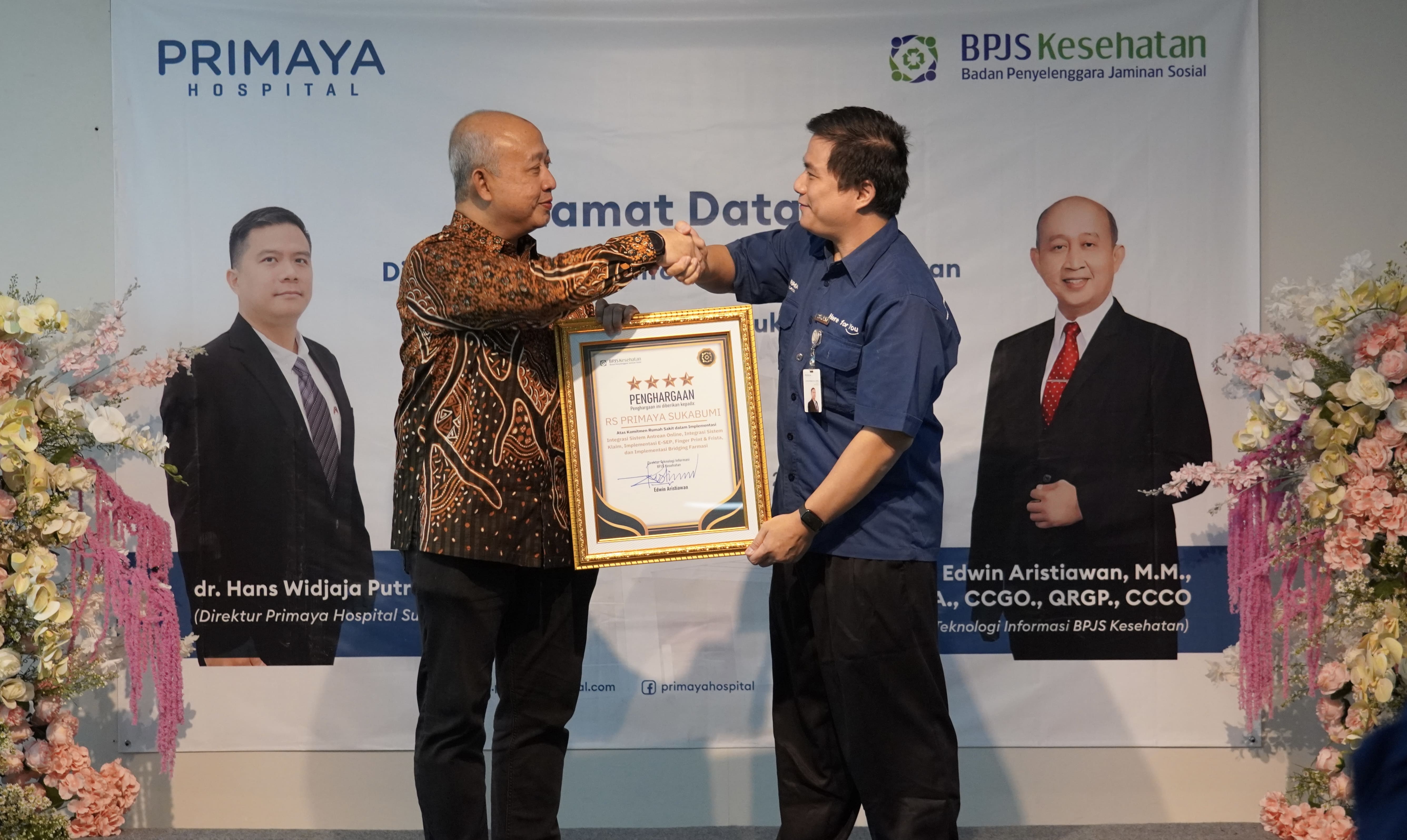 Penyerahan Penghargaan Transformasi Digital Kepada RS Primaya Sukabumi