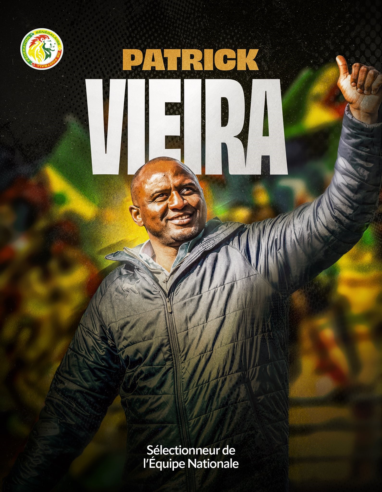Patrick Vieira Jadi Pelatih Senegal, Debut Pertama Tangani Tim Nasional