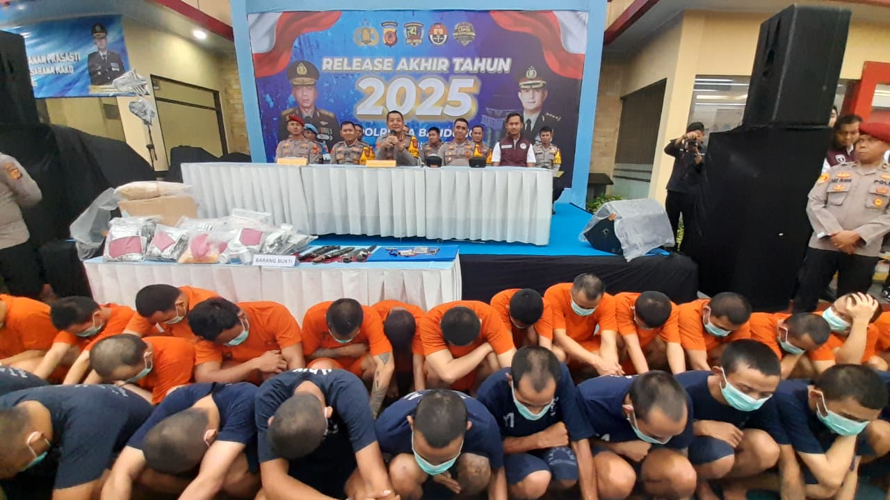 Sepanjang 2025, Polresta Bandung Tuntaskan 94 Persen Perkara