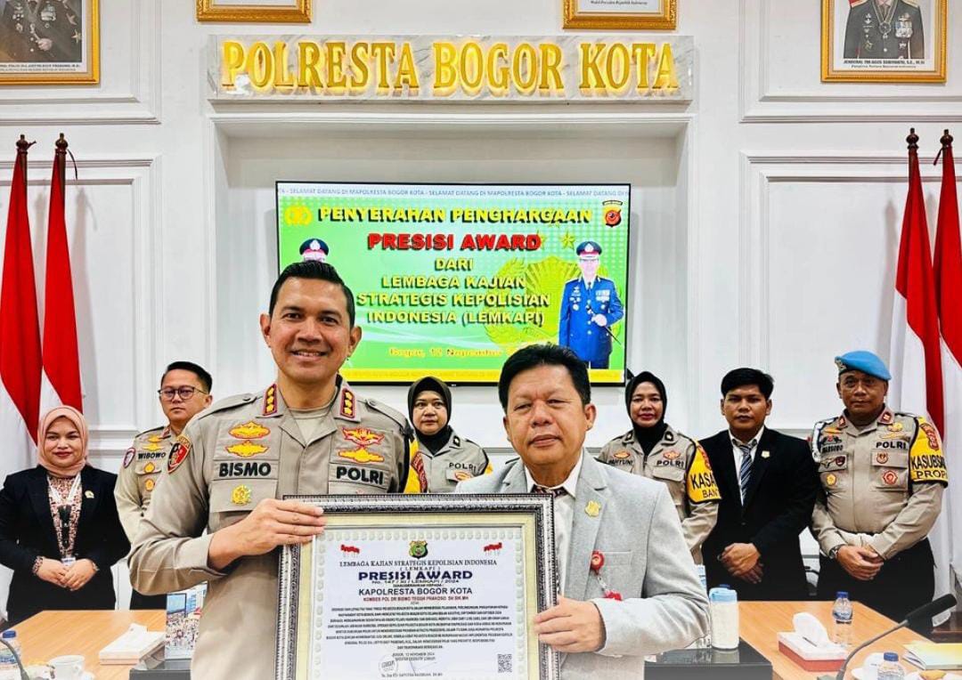 Kapolresta Bogor Kota Terima Penghargaan Bergengsi PRESISI AWARD dari LEMKAPI