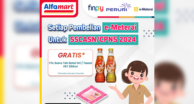 Cara Beli e-Meterai di Alfamart dan Indomaret Permudah Pelamar CPNS 2024