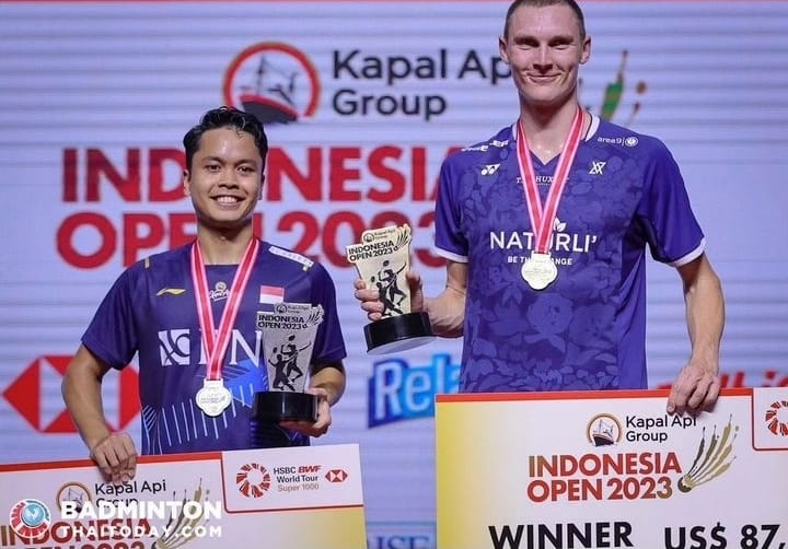 Final Indonesia Open 2023: Anthony Ginting Raih Posisi Runner-up Kalah Tanding Melawan Victor Axelsen