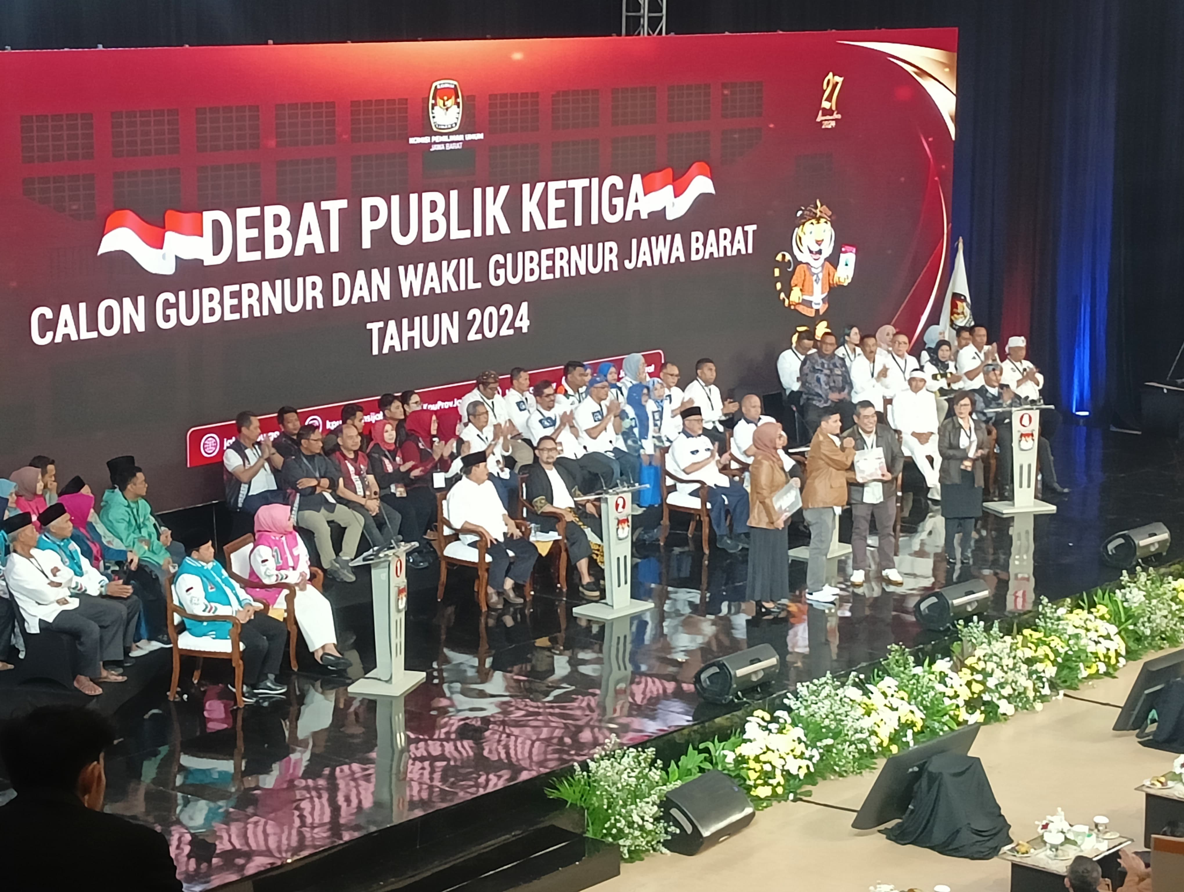 Debat Publik Ketiga Cagub-Cawagub Digelar di Bogor, Keempat Paslon Turut Hadir