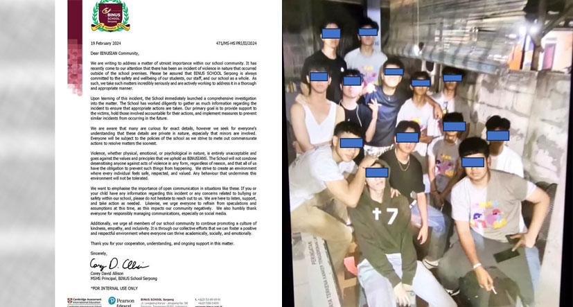 Geng Tai Pelaku Bullying Viral, Binus School Serpong Beri Surat Klarifikasi