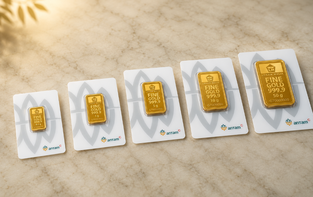 Emas Antam Hari Ini Melemah, Harga per Gram Kini Rp2,635 Juta
