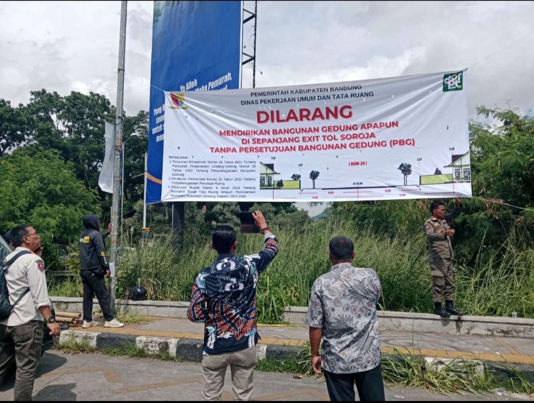 Tegas! DPUTR Kabupaten Bandung Larang Pembangunan di Sekitar Exit Tol Soreang Tanpa Izin