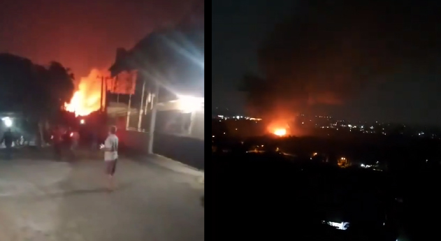 Ngeri! Ledakan Buat Damkar Kesulitan Padamkan Kebakaran Gudang Peluru di Bekasi