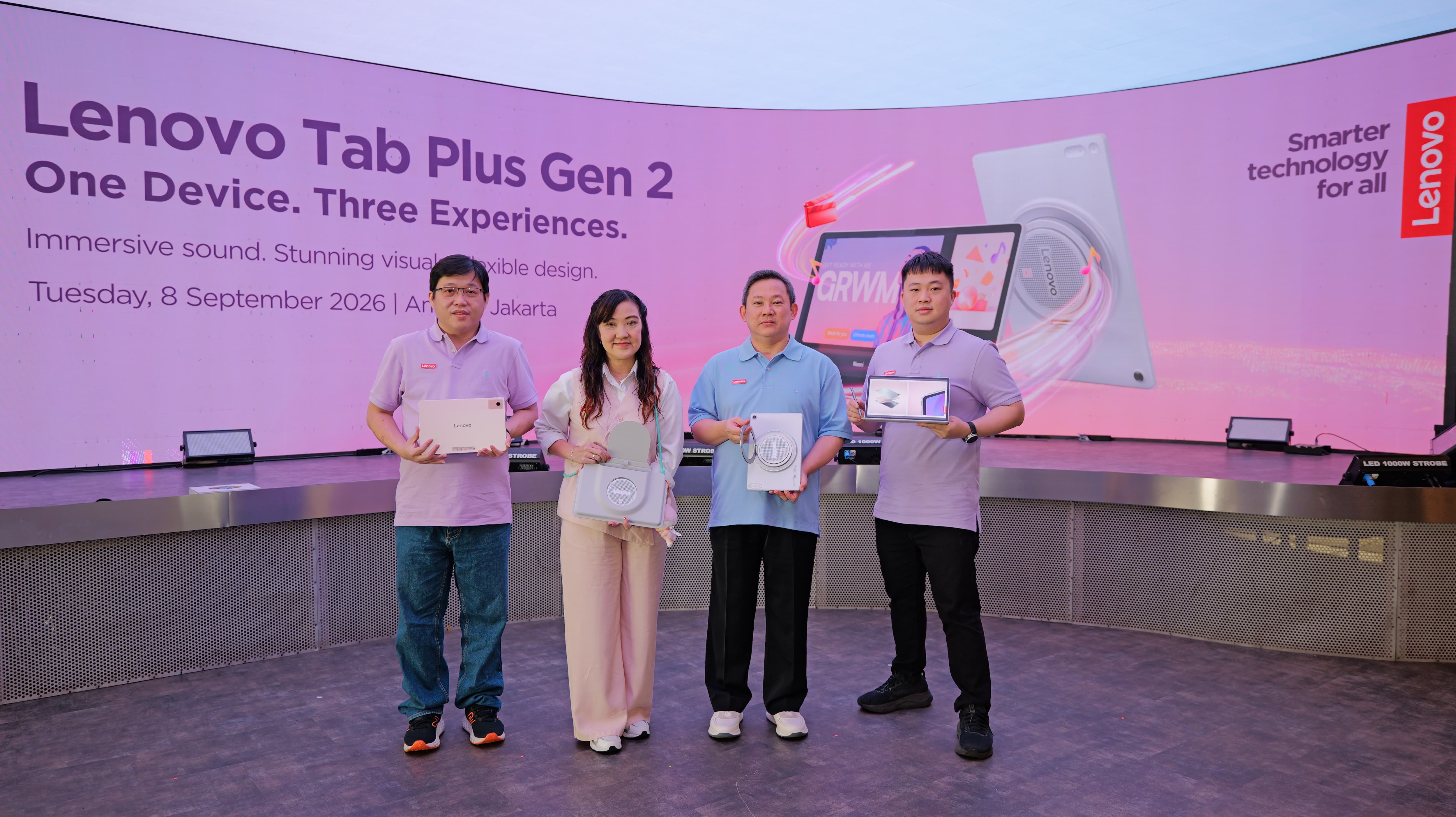 Lenovo Tab Plus Gen 2 Hadir di Indonesia, Bawa Konsep “One Device, Three Experiences”, JBL 9-Unit Pro Speaker 