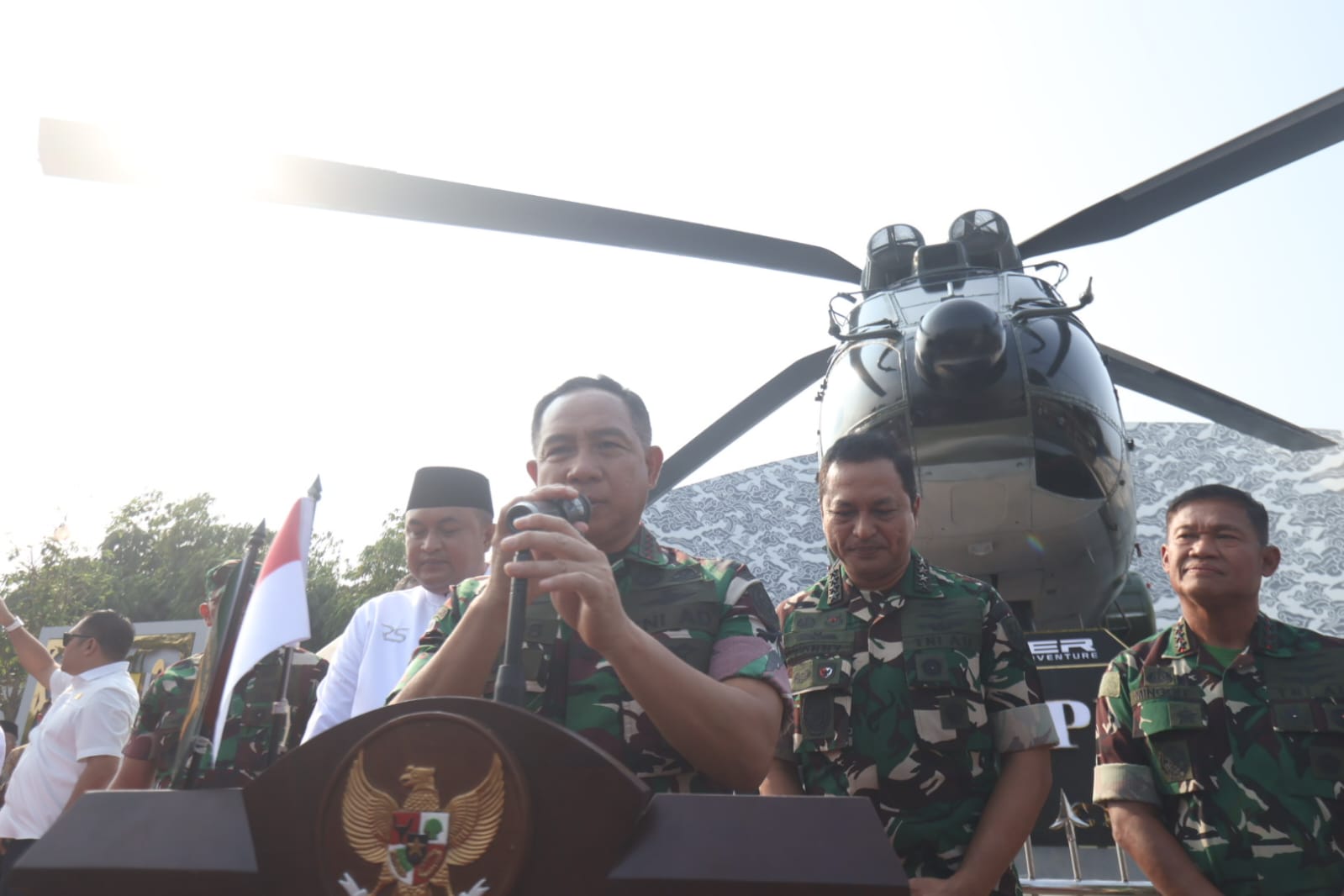 Panglima TNI Jenderal Agus Subiyanto Resmikan Tugu Helikopter di Kabupaten Bogor