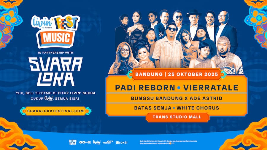 Padi Reborn dan Vierratale Siap Ramaikan Livin’ Music Fest Bandung